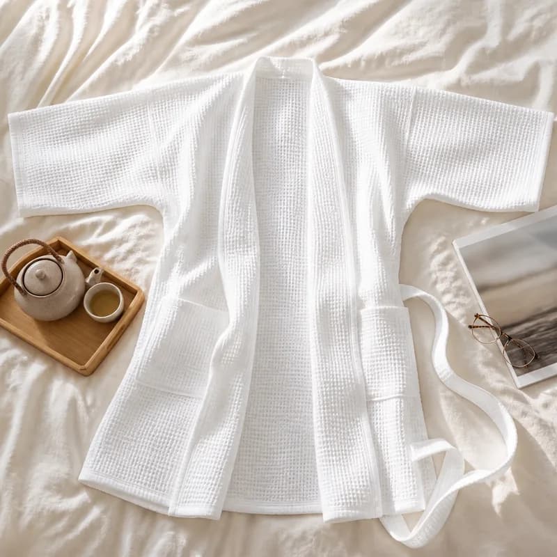 Waffle Weave Bathrobes — detail 2