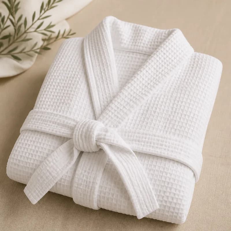 Waffle Weave Bathrobes — detail 1